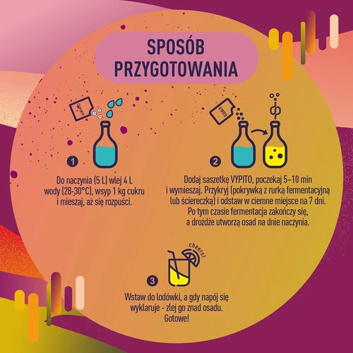 VYPITO 12%, plic pentru 18 drinkuri – Fructul pasiunii-Piersică, 126 g - 5