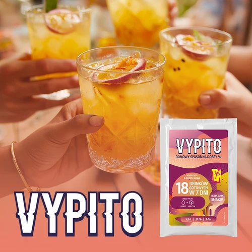VYPITO 12%, plic pentru 18 drinkuri – Fructul pasiunii-Piersică, 126 g - 6