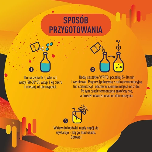 VYPITO 12%, plic pentru 18 drinkuri - Mandarină, 126 g - 5