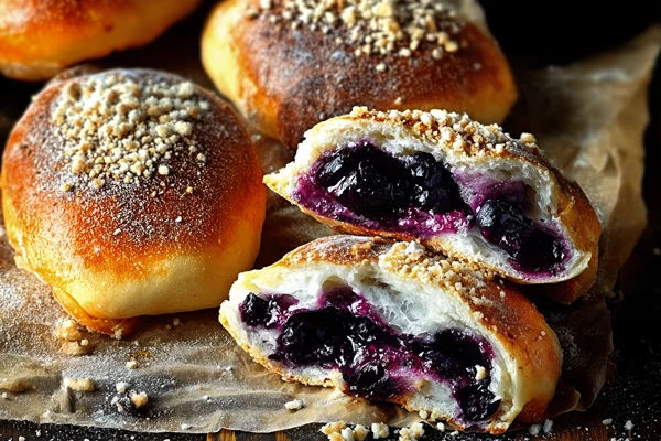 Chifle cu afine de casă - moi, pufoase și pline de afine!