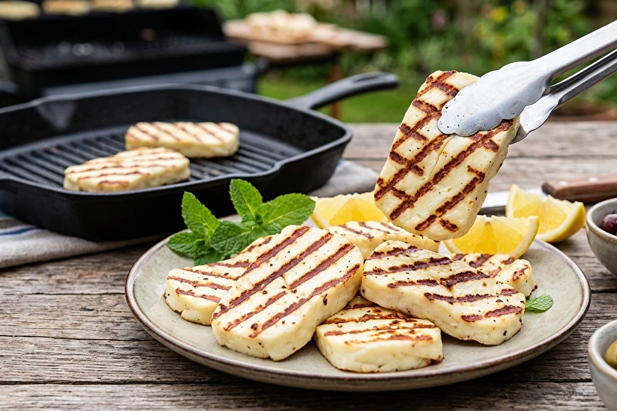 Brânză de tip Halloumi - ideală pentru grătar