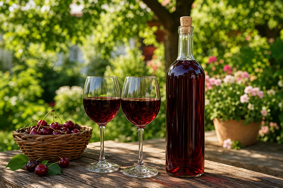 Vin de vișine - tare, demidulce